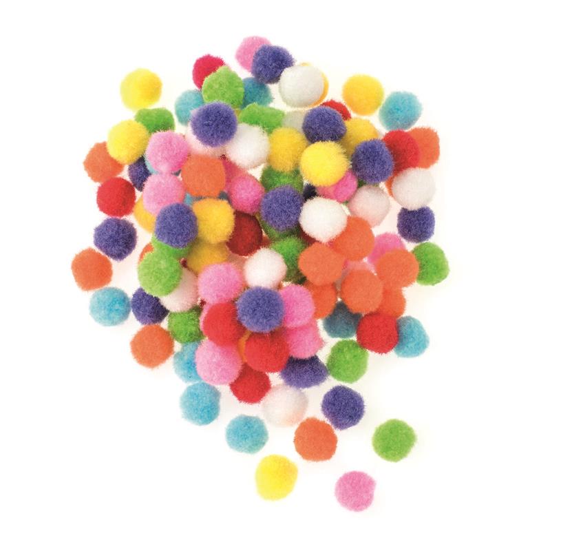 Pompons Mix multicolore 1cm (120 pces)