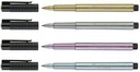 Feutres encre de chine PITT Artist Pen métallique, assortiment 4 couleurs