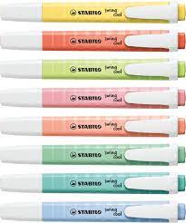 Surligneur Stabilo swing cool Pastel, 
assortiment 8 couleurs