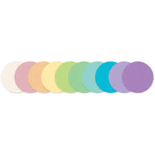 Feuilles à plier «Pastell» en papier à dessin ø 15 cm, 130 g/m2, 100 fles assortis en 10 couleurs