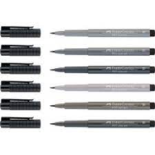 6 Feutres encre de chine PITT ArtistPen B