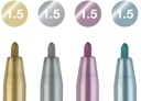 Feutres encre de chine PITT Artist Pen métallique, assortiment 4 couleurs