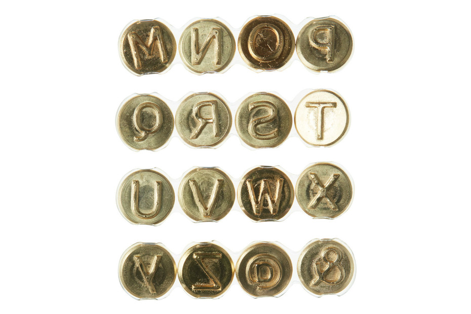 Tampons pyrograveurs lettres M-Z 16 pcs