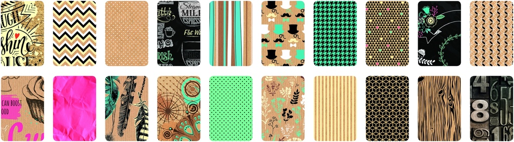 Bloc de papier à motifs 24 x 34 cm, 270 g /m2 assortiment 20 fles