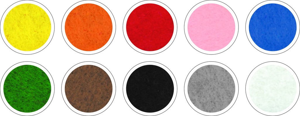 Feutrine autocollante 20 x 30 cm assortiment 10 feuilles