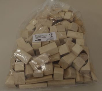 Blocs de construction en bois 100 pièces