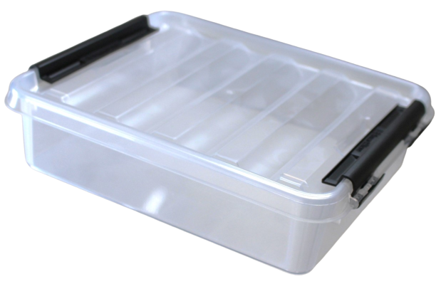 Caisse en plastique rectangulaire avec couvercle 20X16,5X5cm