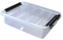 Caisse en plastique rectangulaire avec couvercle 20X16,5X5cm