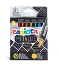 Crayons de cire Carioca Metallic, 8 coul