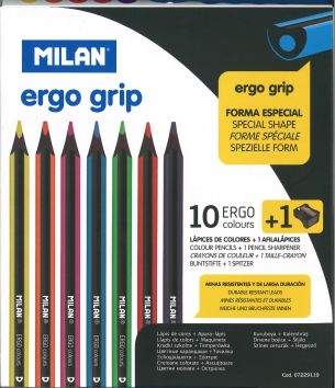Farbstifte ergo grip Milan, 10er Sortiment + 1 Spitzer