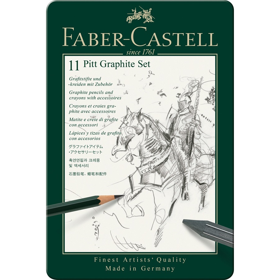 Crayons et craies graphite PITT Faber-Castell (11 pces)