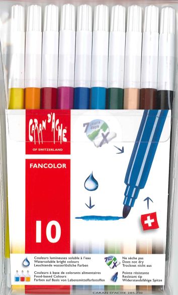 Feutres Fancolor Caran d'Ache, 10 couleurs