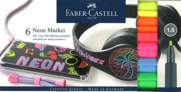 Neon-Marker Faber-Castell, Sortiment 6 Farben