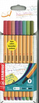 Fineliner Stabilo point 88, 8 couleurs