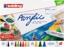 Marqueurs acrylique edding set 12 couleurs (5000 - 5100 - 5300 - 5400)