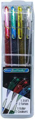 Roller gel Pentel Dual Metallic set 4 pces