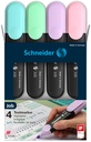 Textmarker Schneider Job Pastel, Sortiment 4 Farben