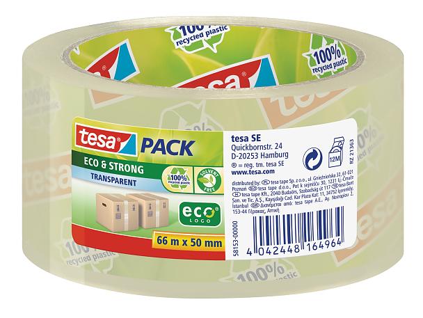 Bande pour emballage transparent tesa® Eco & Strong 66m : 50mm