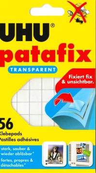 Pastilles adhésives Uhu patafix transparent (56 pces)