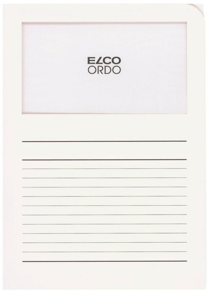 Chemises de classement Ordo en papier avec fenêtre 220 x 310 mm120g/m2, (10 pces)