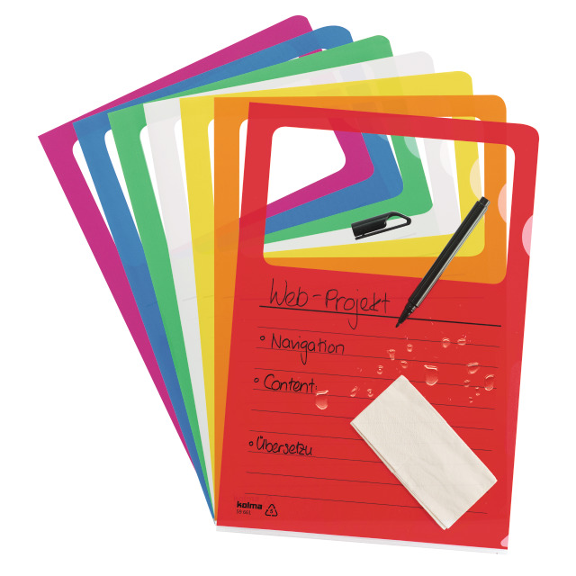 Poches plastiques Visa Script (10 couleurs)
