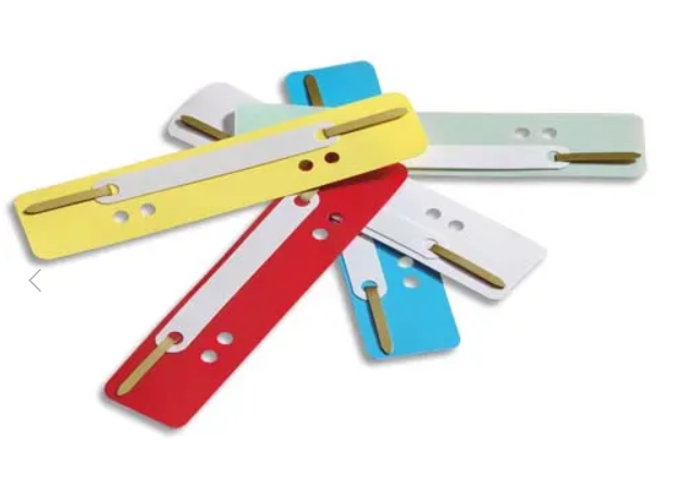 Fixations rapides avec languette pour classeur (pqt de 25 pces)