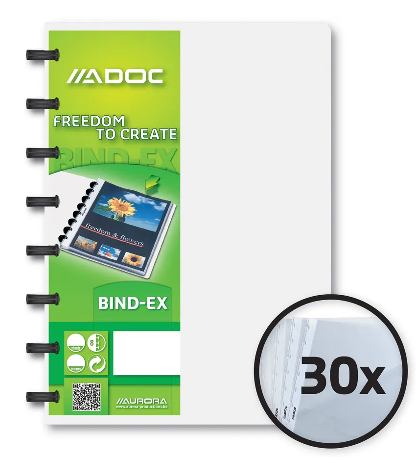 Adoc Album A5, transparent avec 30 pochettes