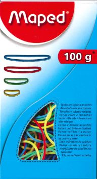 Elastiques, tailles et couleurs assortis (100 gr.)