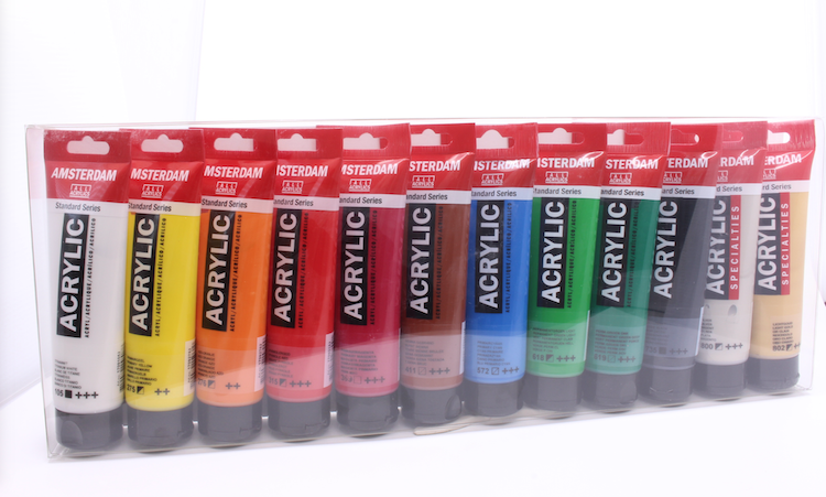 Acrylic colour Amsterdam 120 ml, Set à 12 couleurs