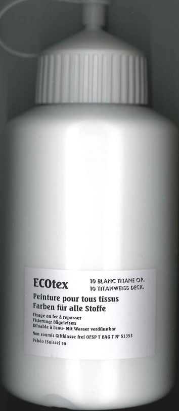 Stoffmalfarbe Ecotex opaque 750 ml titanweiss