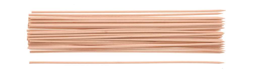 Bâtons brochette en bois 20cm (50 pces)