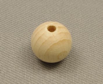 Boules en bois ø 20 mm avec trou traversant (paquet de 12 pièces)