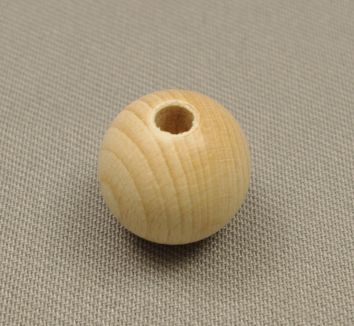 Boules en bois ø 25 mm avec trou traversant (paquet de 8 pièces)