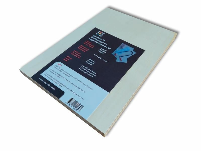Contreplaqué peuplier 4mm, emballage 5 pièces