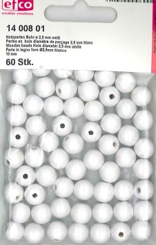 Holzperlen ø 10 mm 53 Stück