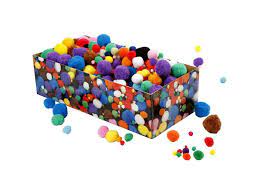 Pompons Mix ø 15-40 mm env. 720 pces