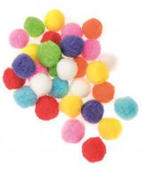 Pompons Mix multicolore 2.5cm - 30 pces