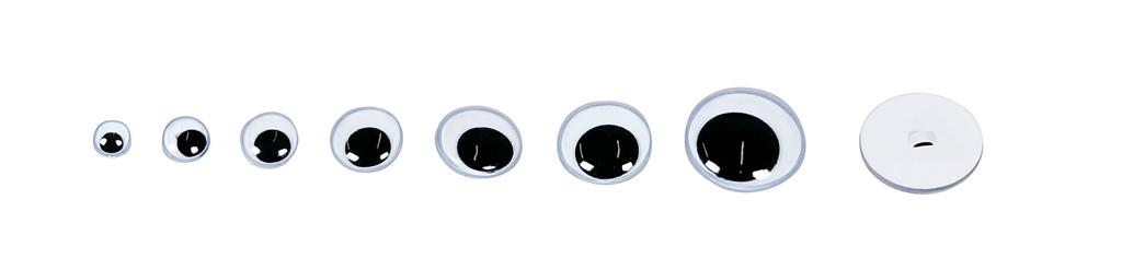 Yeux mobiles à coudre ronds 100 pces