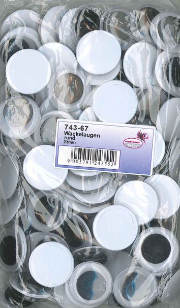 Yeux mobiles ronds ø 23 mm 100 pces