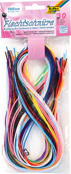 Fil à Scoubidou env. 100 cm, 30 pièces assorties