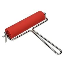 Rouleau encreur 11,5cm avec manche métallique