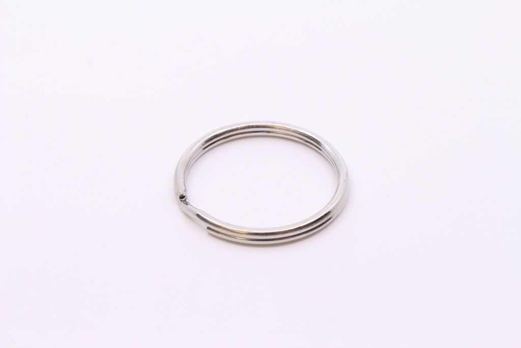 Anneau pour porte-clé ø 25 mm argenté