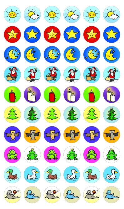 Gommettes ø 16 mm (600 pces)