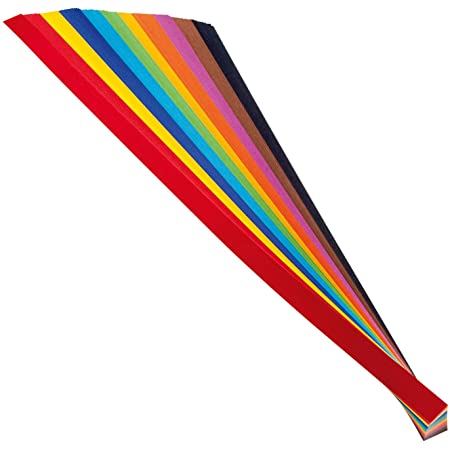Bandes à tresser 130 g/m2 (200 bandes, 10 couleurs assorties)