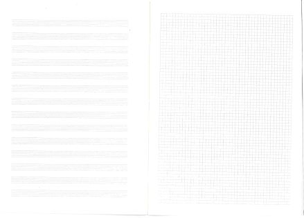 Cahier de musique A4, 24 fles (10 pces)