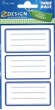 Etiquettes 76 x 35 mm, lignées, pour livres et cahiers (9 pces)