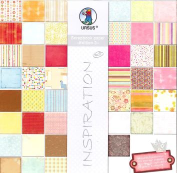 Papier  Scrapbooking  assortiment  120 g 30.5x30.5 cm(44 feuilles, 22 différents motis assorties)