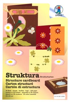 Struktura, 23x33cm  220g/m2, 20 fles assortis