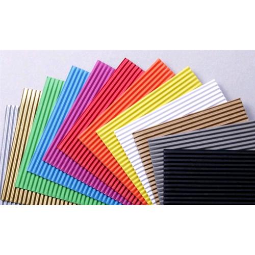 Carton ondulé 49.5 x 70 cm assortiment 10 couleurs (10 fles)