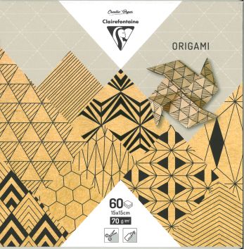 Papier à plier 15x15cm, 70 g/m2, 60 fles
